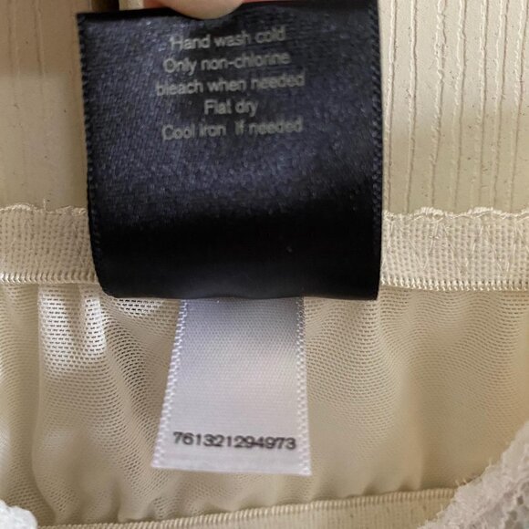 Apt 9 Womens White Blue Lace Ribbon Trim Underwire Bra Split Front Teddy Size XL - Picture 4 of 10